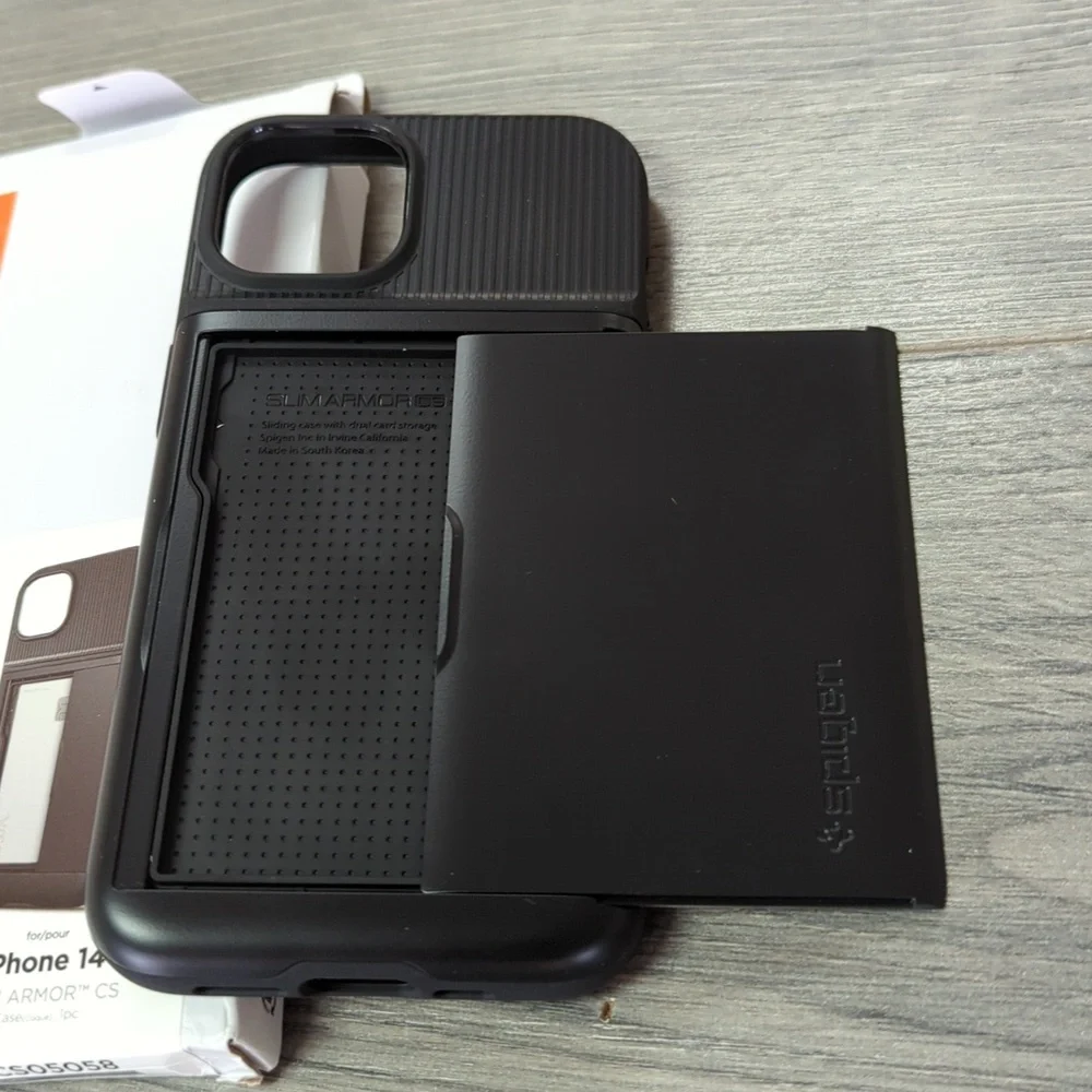 Spigen Slim Armor CS Case for iPhone 14 Black - Picture 3 of 3